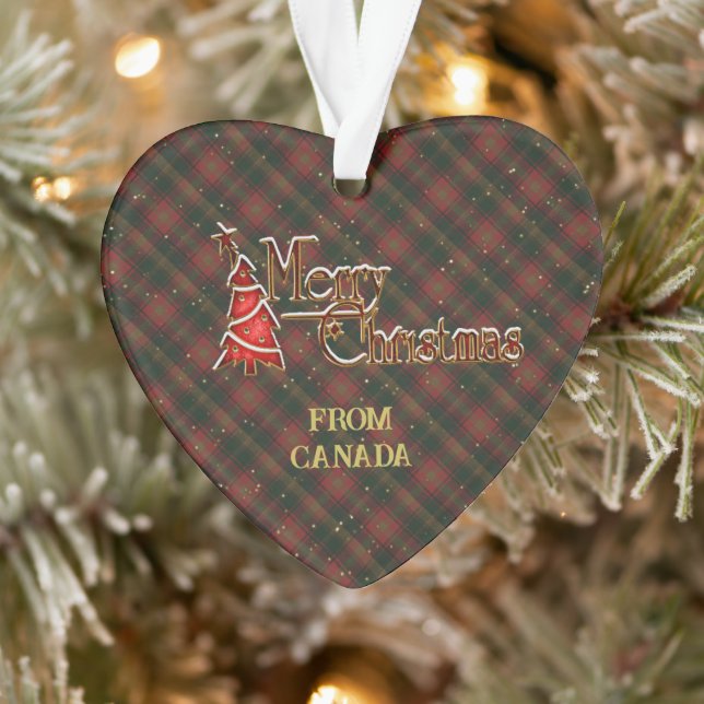 Joyeux Noël du Canada Tartan (Arbre)