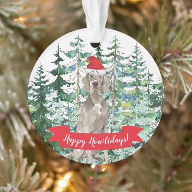 Joyeux Noël du chien Weimaraner (Arbre)
