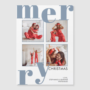 Joyeux Noël Dusty Blue Photo Collage