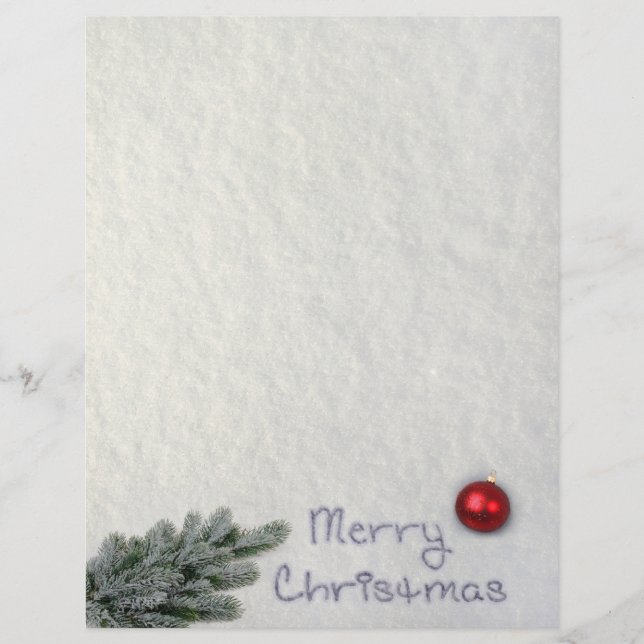 Joyeux Noël écrit dans la neige (Devant)