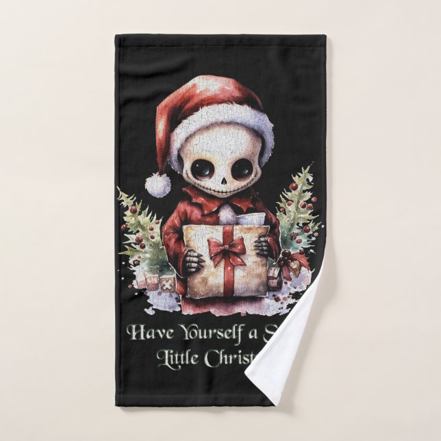 Joyeux Noël Éffrayant gothique (Serviette à main)