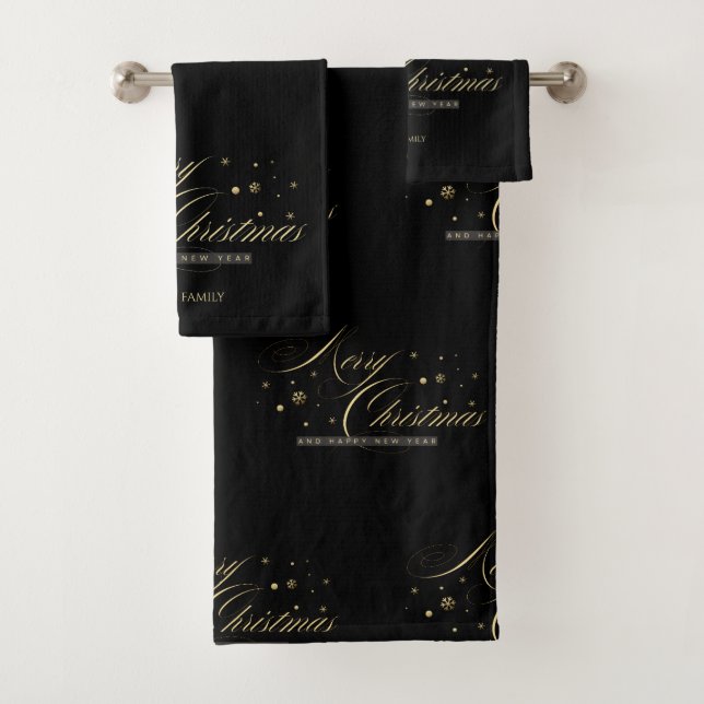 Joyeux Noël élégant or écriture noir (En situation)