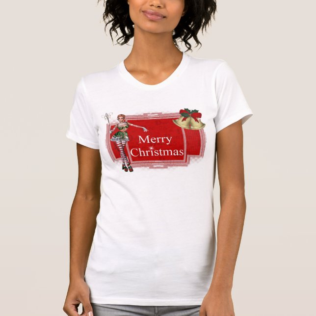 Joyeux Noël Elf 2 Design - T-shirt de vacances (Devant)