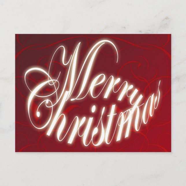 Joyeux Noël en carte postale rouge (Devant)