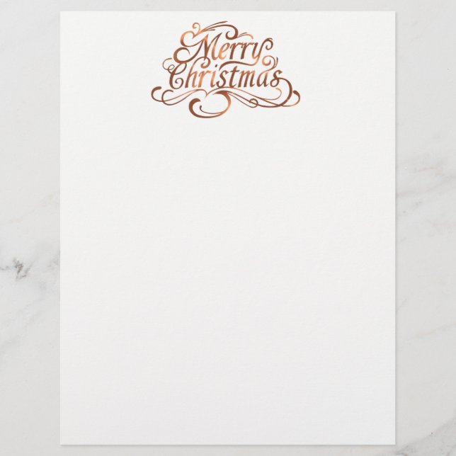 Joyeux Noël en cuivre look design de script (Devant)