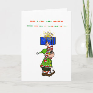 Joyeux Noël en Morse Carte Code avec Elf
