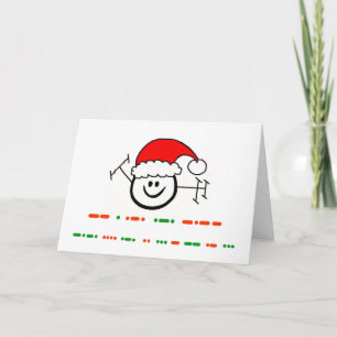 Joyeux Noël en Morse Code Bonne Carte de Jambon