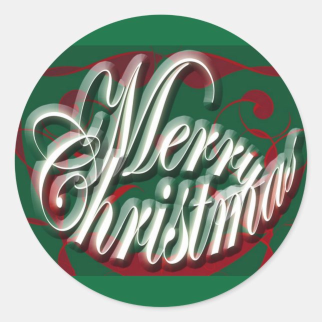Joyeux Noël en Stickers verts (Devant)