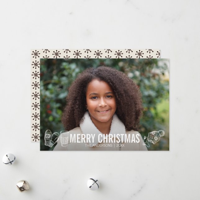 Joyeux Noël Essentials Carte photo (Devant/Arrière en situation)