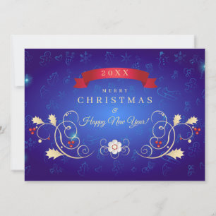 Joyeux Noël et Bonne Année ! Carte bleue 20XX