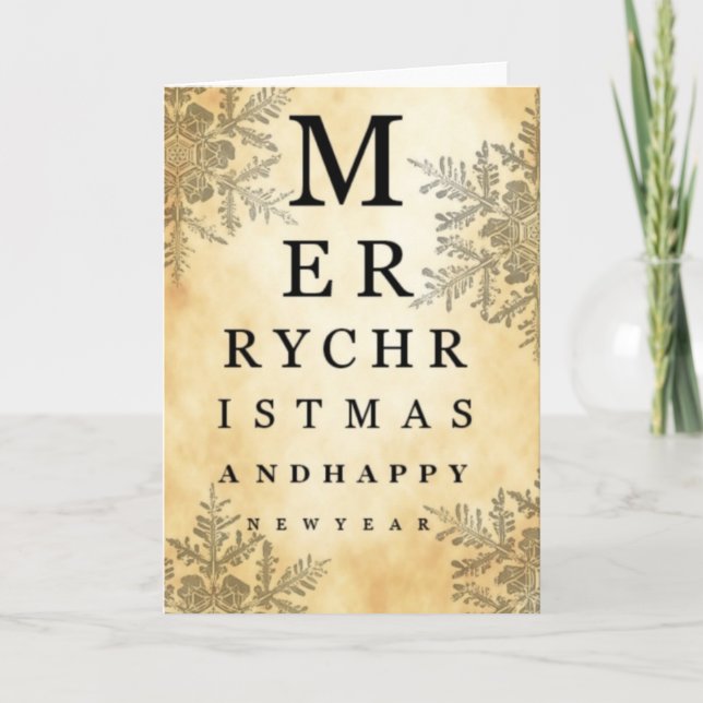 Joyeux Noël et Bonne année Carte de l'oeil (Devant)