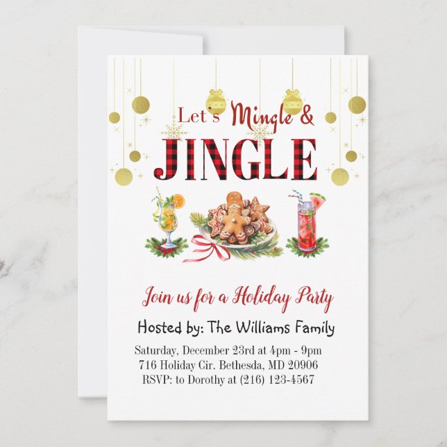 Joyeux Noël et Bonne année Carte d'invitation (Devant)