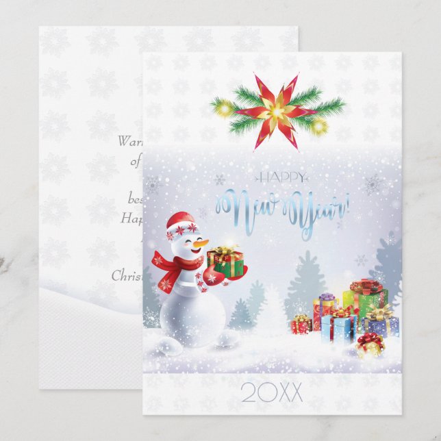 Joyeux Noël et Bonne Année ! Snowman 20XX (Devant / Derrière)