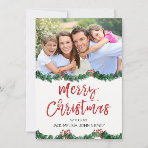 Joyeux Noël et Carte photo de script Garland