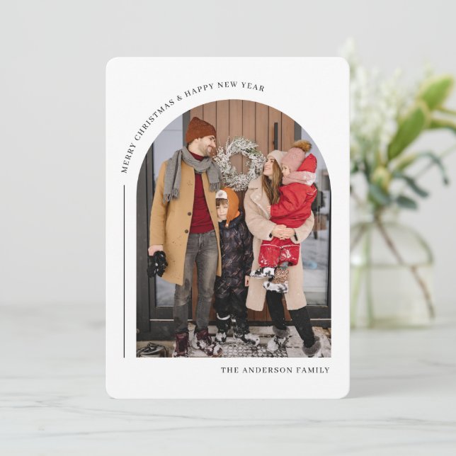 Joyeux Noël et Joyeux Carte photo de famille du No (Debout devant)