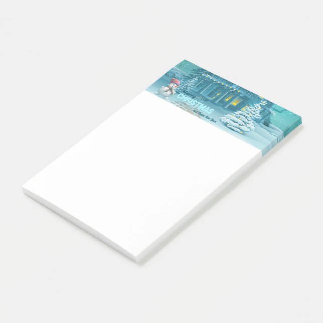 Joyeux Noël et Joyeux Nouvel An Post-it Notes (Incliné)