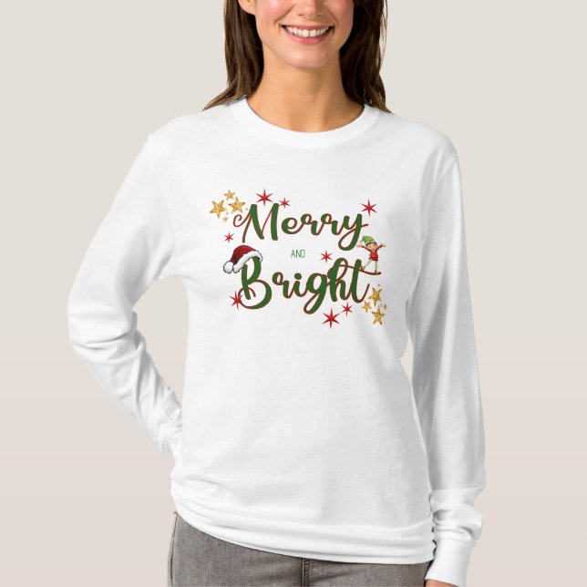 Joyeux Noël et t-shirt brillant (Devant)
