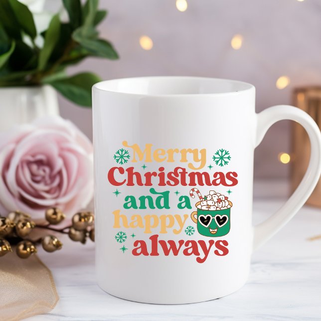 Joyeux Noël et un Happy toujours café Mug (Créateur téléchargé)