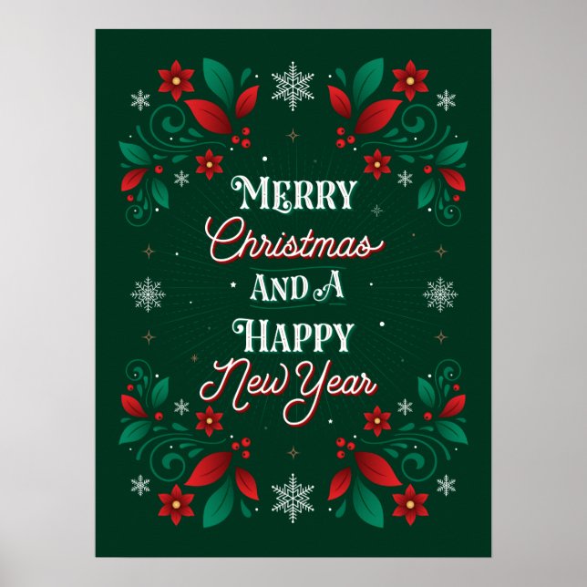 Joyeux Noël et une joyeuse affiche du Nouvel An 18 (Devant)