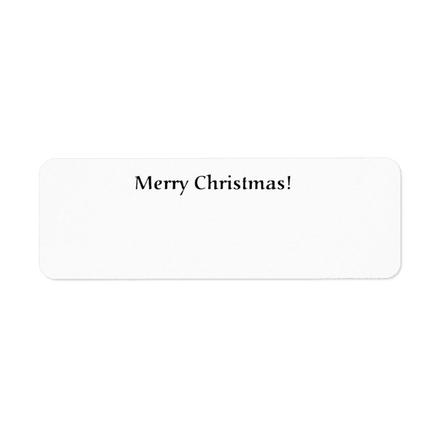 Joyeux Noël ! étiquettes d'adresse de retour bw (Devant)