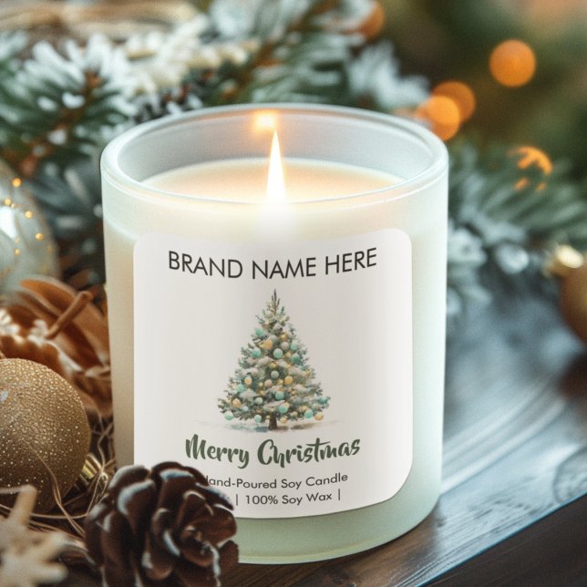 Joyeux Noël | Étiquettes de bougies modernes (Créateur téléchargé)
