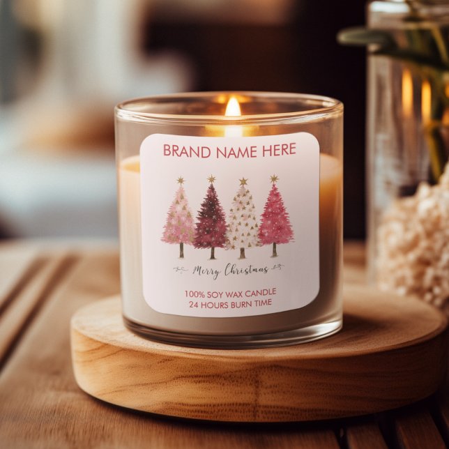 Joyeux Noël | Étiquettes de bougies pour sapins de (Créateur téléchargé)