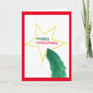 Joyeux Noël étoile et carte Arbre