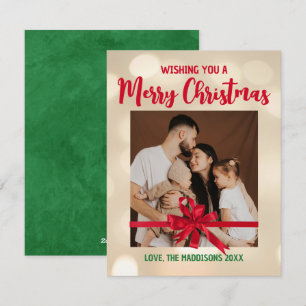 Joyeux Noël Famille Photo Carte de vacances