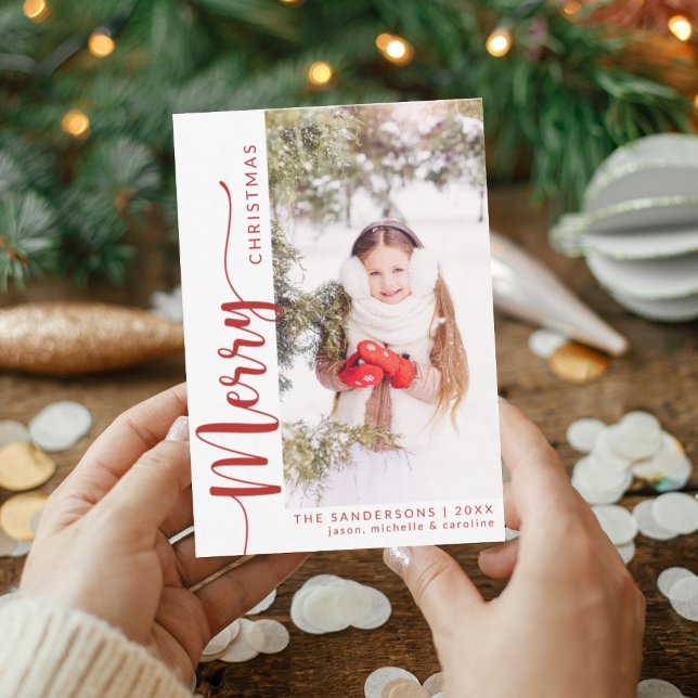 Joyeux Noël Famille Photo Carte de vacances (Créateur téléchargé)