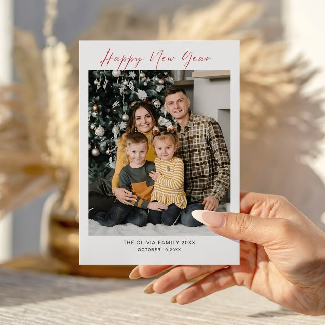 Joyeux Noël Famille Photo Modèle (Merry Christmas Family Photo Holiday Card Template)