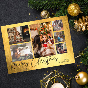 Joyeux Noël Faux Gold Foil Multi Photo