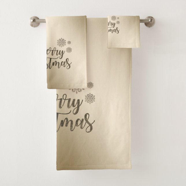 Joyeux Noël Faux Gold Parties scintillant (En situation)