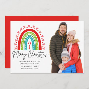 Joyeux Noël Festif Sucre de canne arc-en-ciel Phot