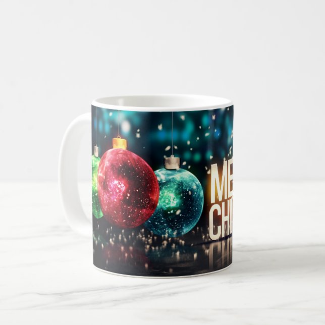 Joyeux Noël festif x mas ornament mug (Devant gauche)