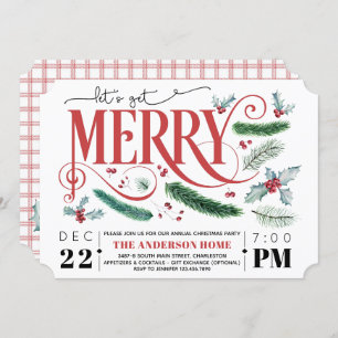 Joyeux Noël Fête Invitation