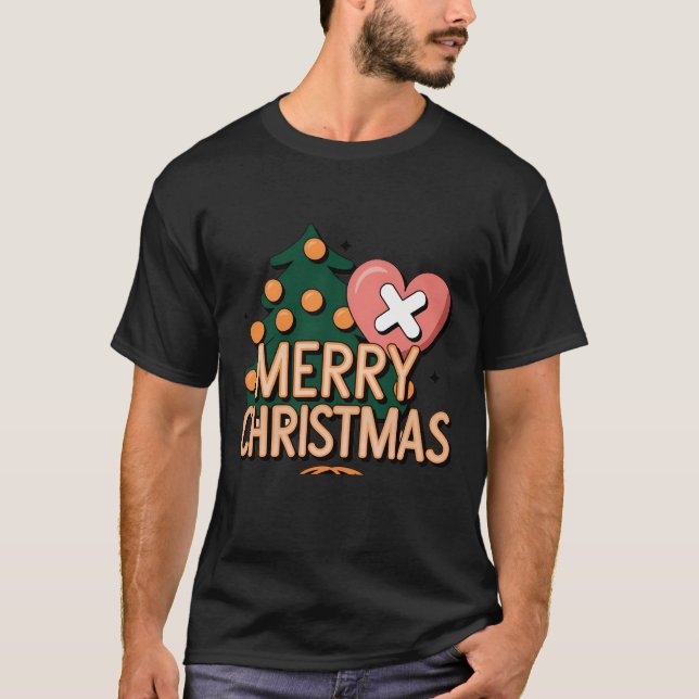 Joyeux Noël Fête T-shirt Cheer pour hommes (Devant)