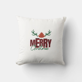 "Joyeux Noël" Flannel Texture Carré Coussin -