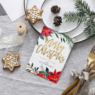 Joyeux Noël floral Poinsettia