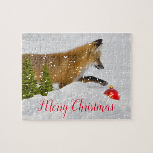 Joyeux Noël Fox Jigsaw Puzzle