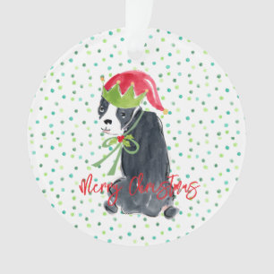 Joyeux Noël Français Bulldog Wreath Holly NAME