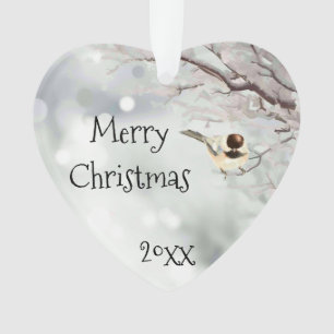 Joyeux Noël Frost Oiseau traditionnel