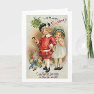 Joyeux Noël garçon et carte fille