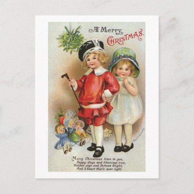 Joyeux Noël garçon et carte fille (Devant)