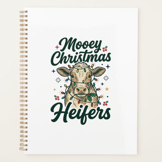 Joyeux Noël Génisses Vaches Drôles Noël Design (Devant)