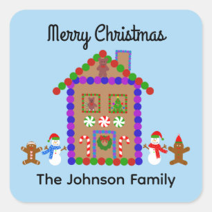 Joyeux Noël Gingerbread House #1 Stickers