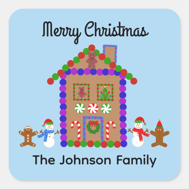 Joyeux Noël Gingerbread House #1 Stickers (Devant)