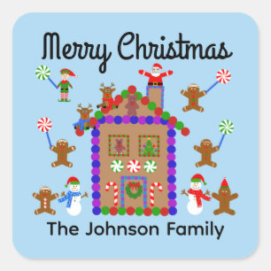 Joyeux Noël Gingerbread House #2 Stickers