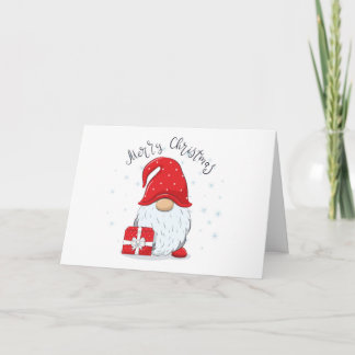 Joyeux Noël Gnome Carte de Noël