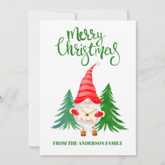 Joyeux Noël Gnome Salutation Cartes de vacances