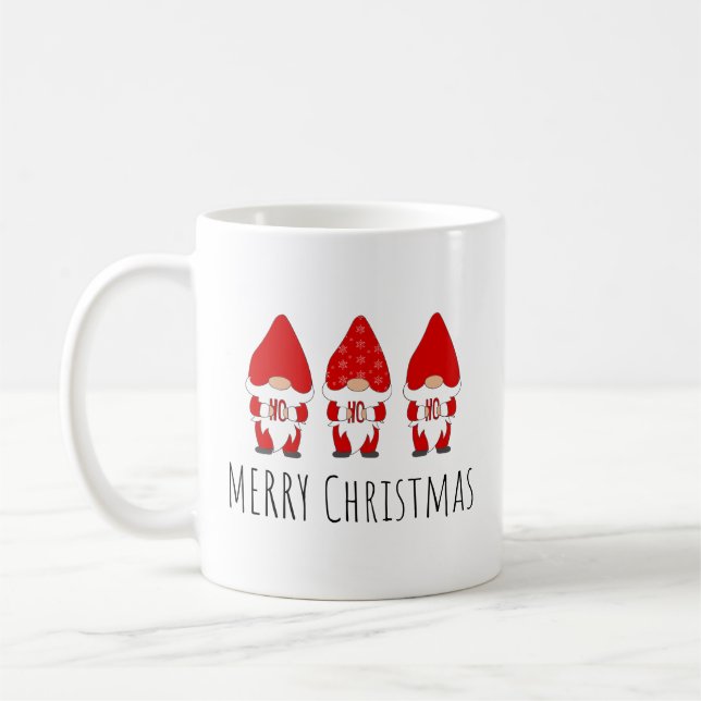 Joyeux Noël Gnomes café Mug (Gauche)